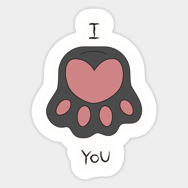 Love you Sticker by Zjuka_draw
